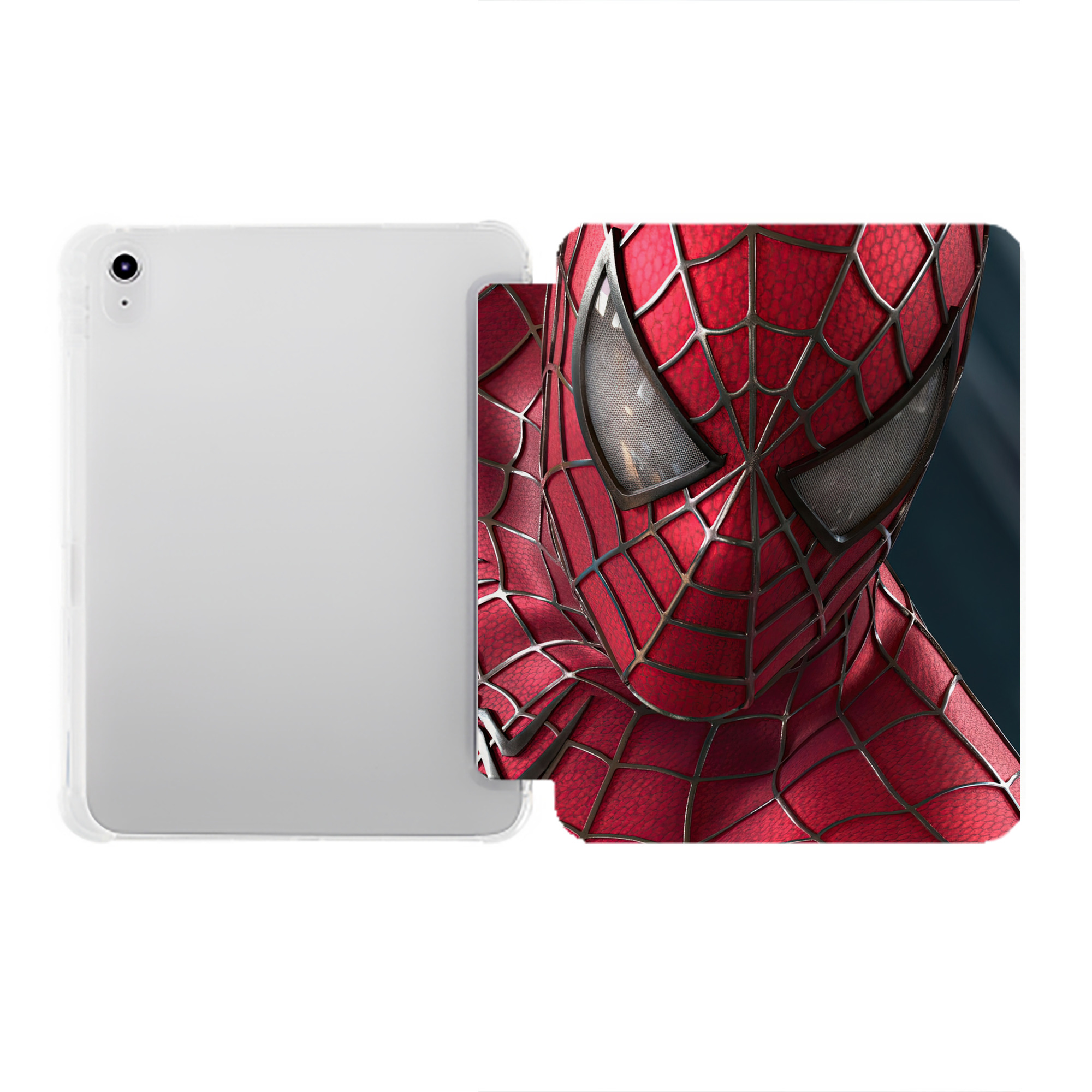 （画像用） Spider Man スパイダーマン IPad ケース ペン収納付き 三つ折りスタンド PUレザー×シリコン 対応機種9.5/10.5/10.9インチ